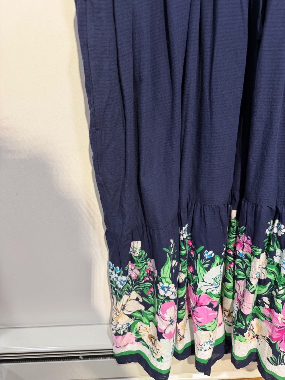 Lane Bryant Navy Floral Border Print Maxi Dress NWT 26 - Picture 4 of 9